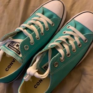 Teal Converse low top